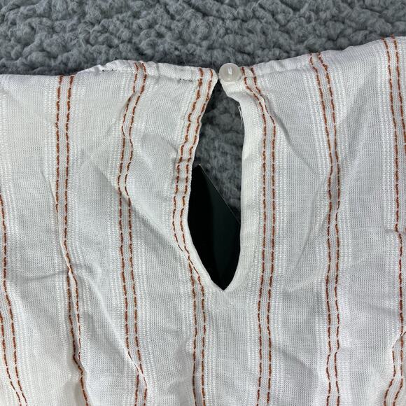 MEADOW RHODES JUMP SUIT WOMENS SMALL WHITE ROMPER ONE PIECE NWT NEW STRIPE *READ - Picture 14 of 14